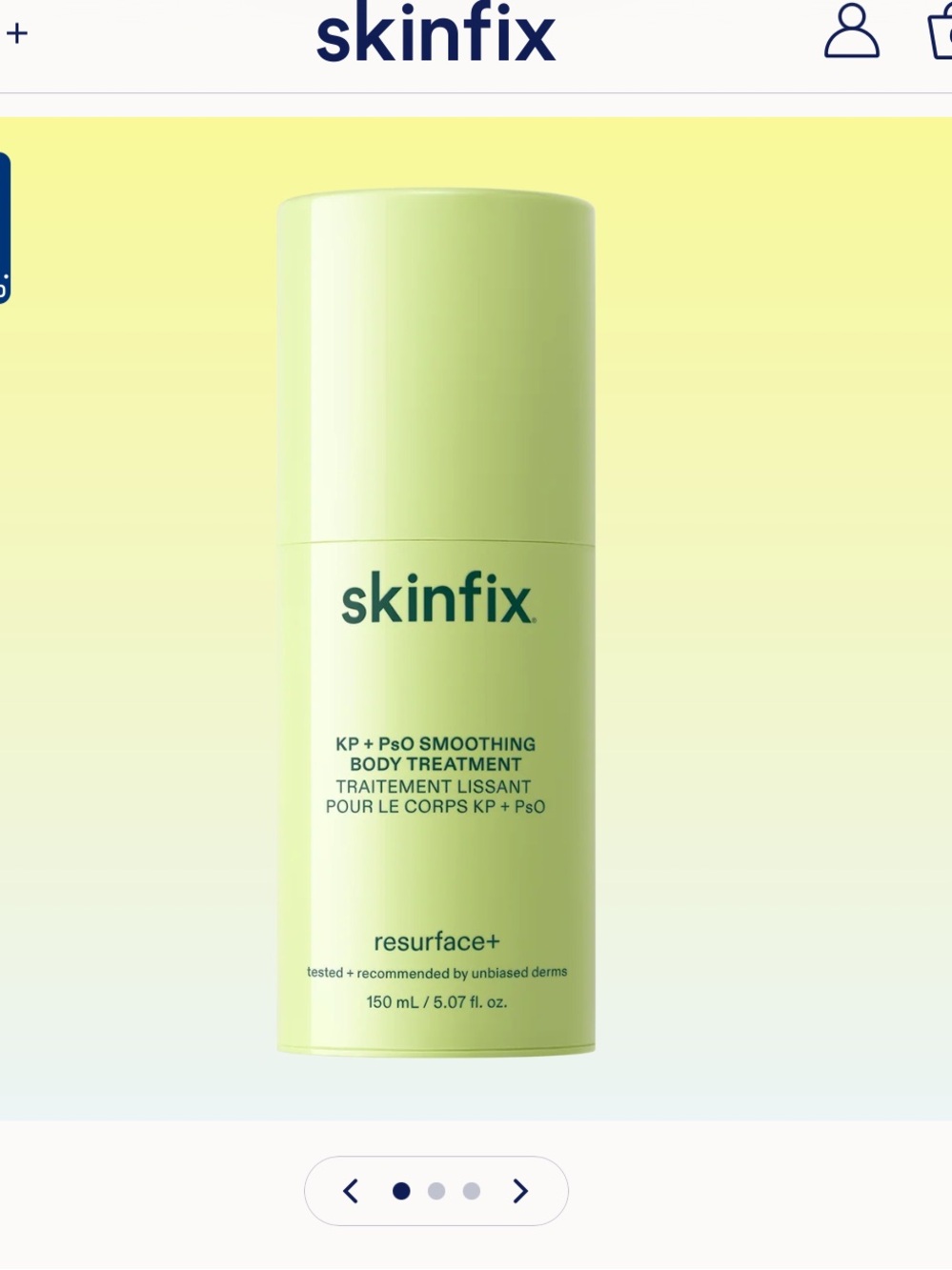 Skinfix KP + PsO Smoothing Body Treatment — AHA, BHA + niacimanide resurfacing